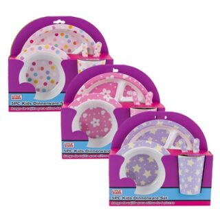 SET DE VAJILLAS DE MELAMINA PARA BEBES 5 PC