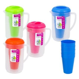 SET DE PICHEL CON 4 VASOS 54.1 OZ