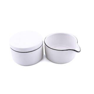 SET RECIBIENTE DE CERAMICA PARA LA AZUCAR Y CREMA 2 PC