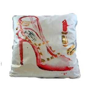 ALMOHADA CON ESTAMPADO DE TACON DE 46 X 46 CM COJIN