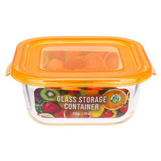 CONTENEDOR DE VIDRIO CON TAPADERA 520 ML