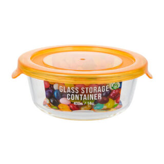 CONTENEDOR DE VIDRIO CON TAPADERA 400 ML