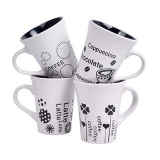 JUEGO DE 4 TAZAS PARA CAFE 16 ONZAS
