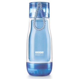 BOTELLA REUTILIZABLE CON INTERIOR DE VIDRIO 12 OZ.