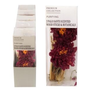 PALITOS DE MADERA AROMATICOS DE PALO SANTO CON BOTANICOS