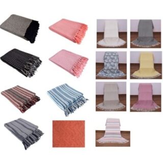 MANTA TEJIDA VARIOS COLORES 50 X 60 CM