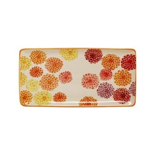 PLATO DE CERAMICA CON FLORES 33 CM