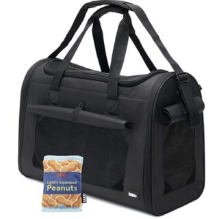 TRANSPORTADOR PARA MASCOTAS COLOR NEGRO BARK HOME