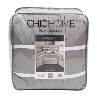 SET DE EDREDON 10 PC GRIS QUEEN