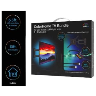 SOPORTE DE PARED PARA TV CON TIRA DE LUCES LED