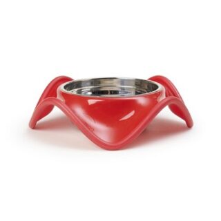 PLATO DE PERRO COLOR ROJO 27 CM
