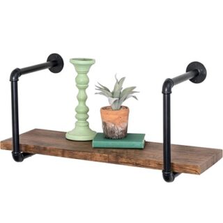 ESTANTERIA DE PARED COLOR MARRON 80 X 25 CM