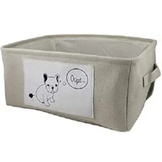 CONTENEDOR PARA MASCOTA COLOR BEIGE 40 X 30 CM