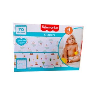 CAJA DE 70 PAÑALES FISHER PRICE TALLA 4 22-37LBS