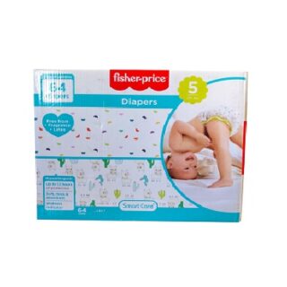 CAJA DE 64 PAÑALES TALLA 5 27+ LBS FISHER PRICE