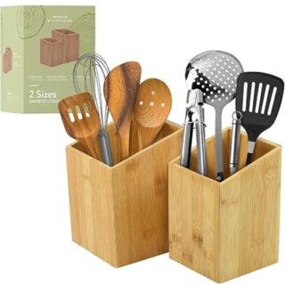PORTA UTENSILIOS DE BAMBOO 2 PC