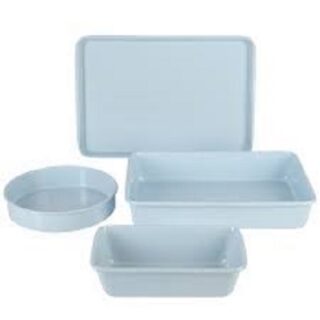 UTENSILIOS PARA COCINA AZUL DE ACERO MARTHA STEWART 4 PC