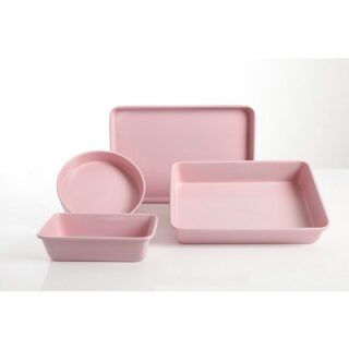 UTENSILIOS PARA COCINA ROSA DE ACERO MARTHA STEWART 4 PC