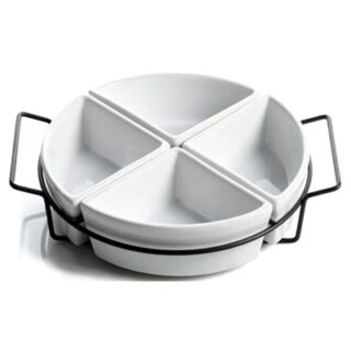 BOQUITERO DE CERAMICA BLANCA GIBSON 5 PC