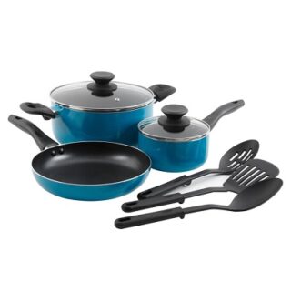 SET DE OLLAS CON TAPA DE VIDRIO Y UTENCILIOS GIBSON 8 PC