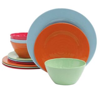 JUEGO DE VAJILLA DE MELAMINA 12 PC GIBSON HOME