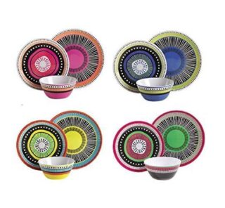 JUEGO DE VAJILLA DE MELAMINA 12 PC GIBSON