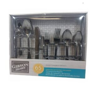 JUEGO DE CUBIERTOS CON ESCURRIDOR 65 PC GIBSON