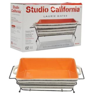 CASEROLA DE CERAMICA CON BASE STUDIO CALIFORNIA 2 PC