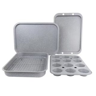 JUEGO DE HORNEADO Y ASADO DE 5 PIEZAS ANTIADHERENTE OSTER