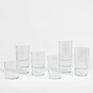 SET DE VASOS DE VIDRIO GIBSON 12 PC