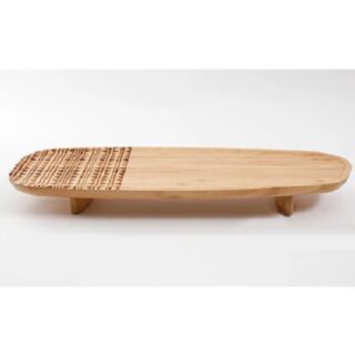 BANDEJA OVALADA DE MADERA CENTRO DE MESA GIBSON