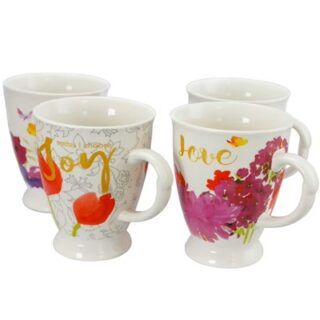 SET DE TAZAS DE CERAMICA 4 PC LAURIE GATES