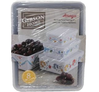 SET DE RECIPIENTES PARA COMIDA 8 PC GIBSON