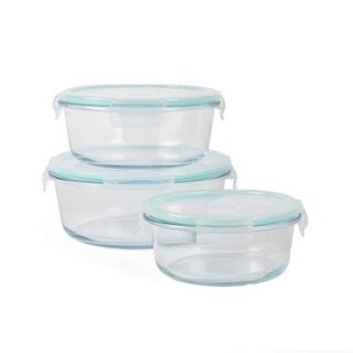 CONTENEDOR DE VIDRIO CON TAPA MARTHA STEWART 6 PC