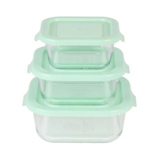 CONTENEDOR DE VIDRIO CON TAPA MARTHA STEWART 6 PC
