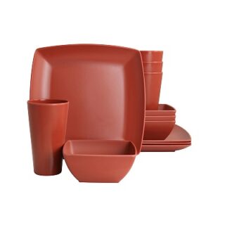 VAJILLA CORINTA DE MELAMINA GIBSON 12 PC