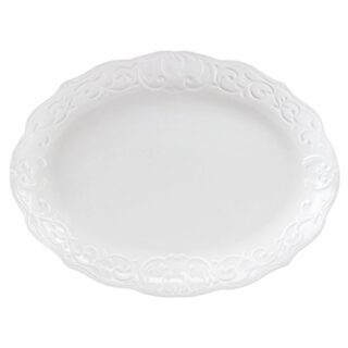 PLATO SERVIDOR DE CERAMICA BLANCA GIBSON 49 CM