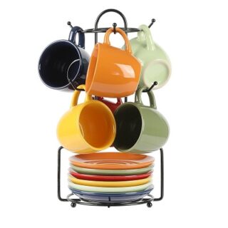 13 PIEZAS DE 3 OZ Y 4 PLG DE PLATILLOS CON EXIBIDOR GIBSON