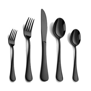 JUEGO DE CUBIERTOS GIBSON COLOR NEGRO 20 PC