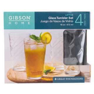 SET DE VASOS DE VIDRIO GIBSON 4 PC 15.5 OZ