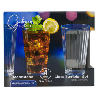 SET DE VASOS DE VIDRIO GIBSON 4 PC 16 OZ