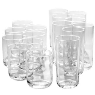 SET DE VASOS DE VIDRIO 16 PC GIBSON