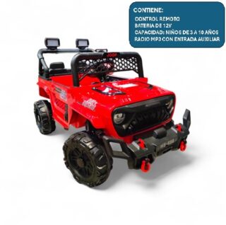 JEEP RECARGABLE DE SONIDO-LUCES 100L X 50AN CM