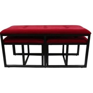 BANCO DE METAL CON GAMUZA 18 X 43.75 X 20.5 PUL.