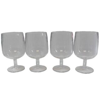 SET DE COPAS DE PLASTICO 4 PC TRANSPARENTE 8 OZ 12 CM