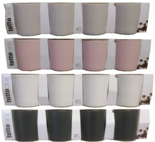 SET DE TAZAS DE CERAMICA 4 PC TUTTO CASA 12 ONZ