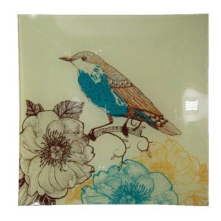 PLATO DE VIDRIO DECORATIVO 20 X 20 CM