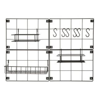 ORGANIZADOR DE REJILLA DE PARED DE ACERO HOME ZONE