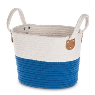 CESTA DE ALMACENAMIENTO PEQUEÑA ALGODON TEJIDO CON ASAS