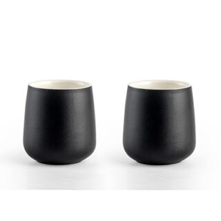 SET DE TAZAS PARA CAFE EXPRESO COLOR NEGRO 2 PC